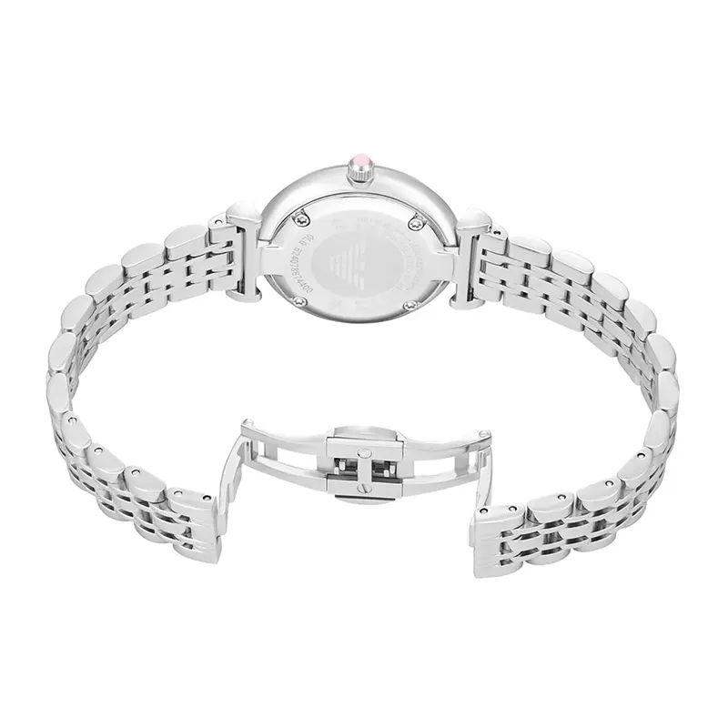 Emporio Armani Gianni T-Bar Pink Dial Ladies Watch- AR11686